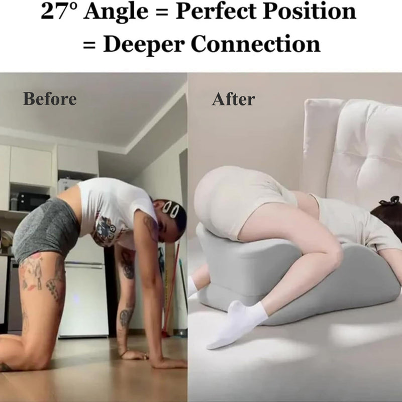 Couple's Intimacy Pillow – Ergonomic Memory Foam Wedge Pleasure Pillow