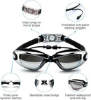 Swimming Goggles with Built-In Earplugs