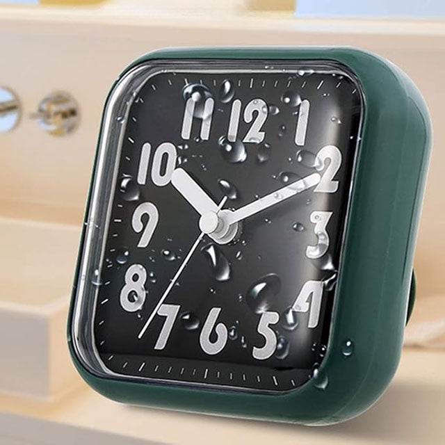 Waterproof Shower Clock – Silent Wall Clock with Suction Cup for Bathroom & Kitchen