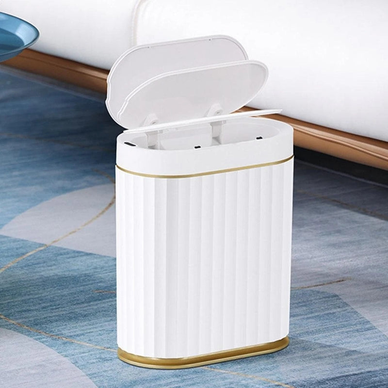 Smart Bathroom Trash Bin – Waterproof 7L Slim Motion Sensor Bin with Automatic Lid