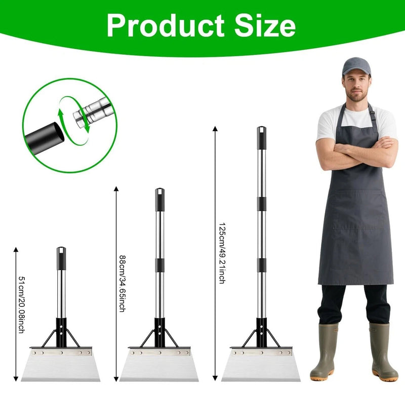 Multifunctional Garden Hoe & Moss Scraper – Stainless Steel Patio Weed Remover Tool with Handle