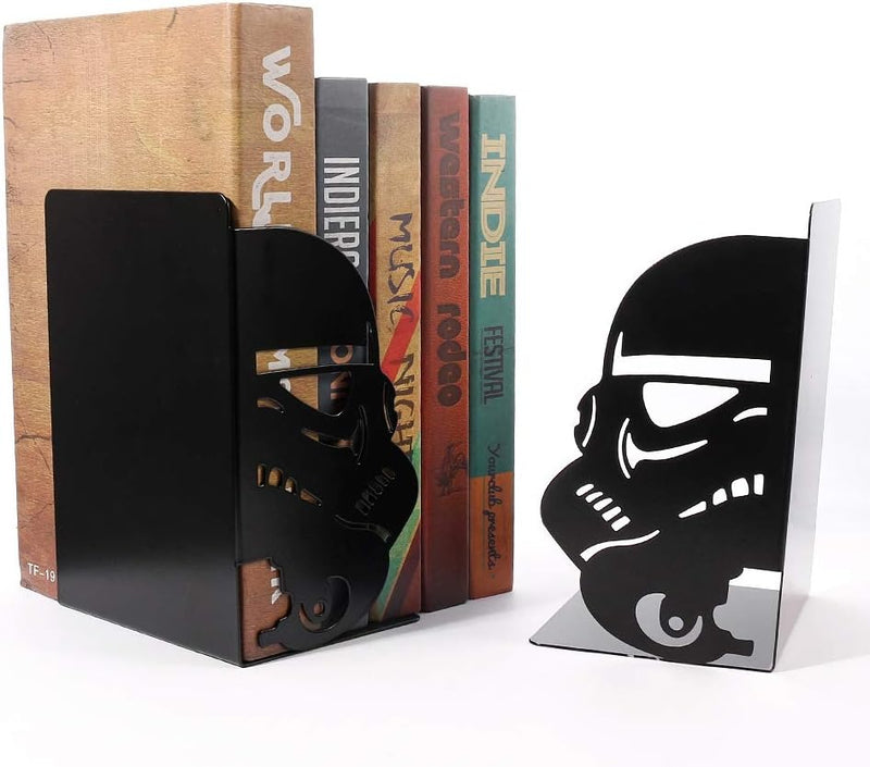 Creative Heavy-Duty Bookends – Non-Slip Metal Decorative Book Holders for Shelves