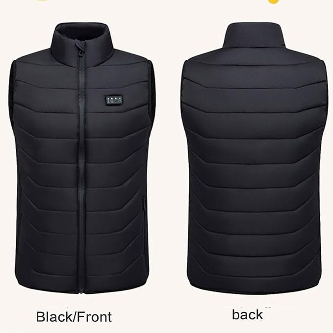 USB Heated Gilet – Rechargeable Winter Jacket with 4 Heat Settings and 28 Heating Zones