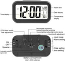 Cute Digital Alarm Clock – LCD Display with Temperature Nightlight & Snooze Perfect for Bedside Table