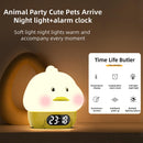LED Night Light Clock – Rechargeable Silicone Touch Lamp Nursery Light for Babies