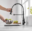 Brushed Kitchen Mixer Tap with Pull-Out Spray – 360 Swivel Stainless Steel Sink Mixer