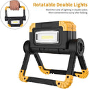 Rechargeable LED Work Light – 360° Rotating Waterproof Floodlight & Power Bank