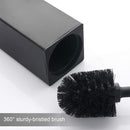 Square Standing Toilet Brush with Holder – Sleek 304 Stainless Steel Durable Finish