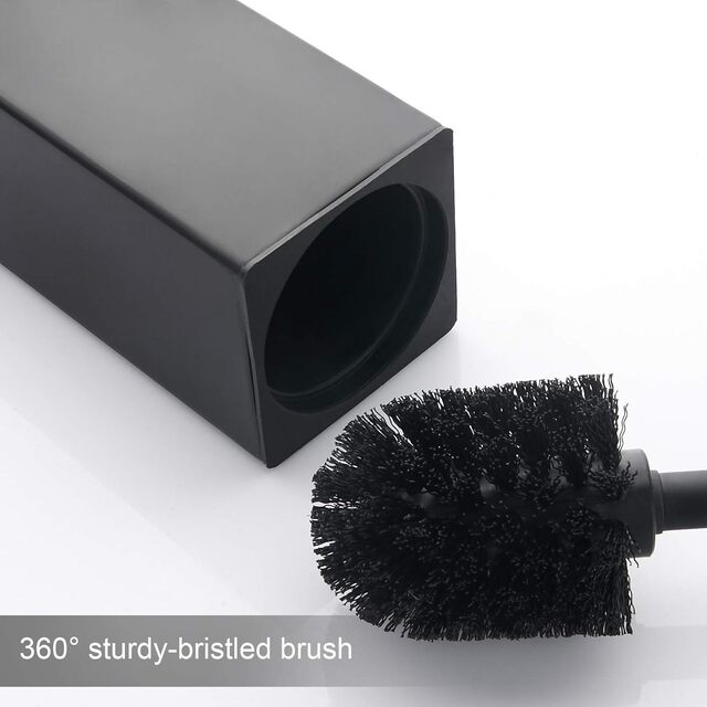 Square Standing Toilet Brush with Holder – Sleek 304 Stainless Steel Durable Finish