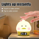LED Night Light Clock – Rechargeable Silicone Touch Lamp Nursery Light for Babies