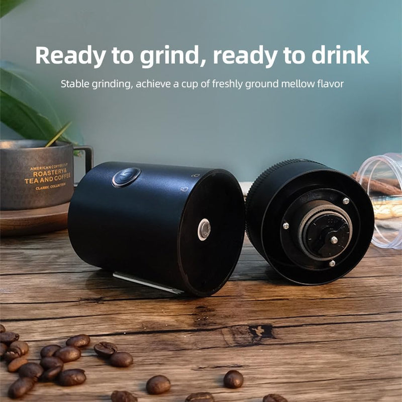 Portable Electric Burr Coffee Grinder – USB Rechargeable Ceramic Blade Adjustable Settings