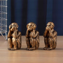 3-Piece Wise Monkeys Statue Set Ornaments – Hear No Evil See No Evil Speak No Evil Figurines