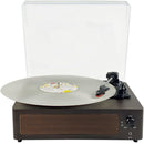 Portable Retro Vinyl Record Player – 3-Speed Turntable with Bluetooth Built-in Speakers & Dust Cover
