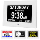 Digital Day Clock for Seniors – 7" Display 12 Alarms Ideal for Dementia & Memory Loss