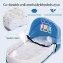 Cozy Baby Travel Cot with Toy – Soft Portable Bed with Mosquito Net