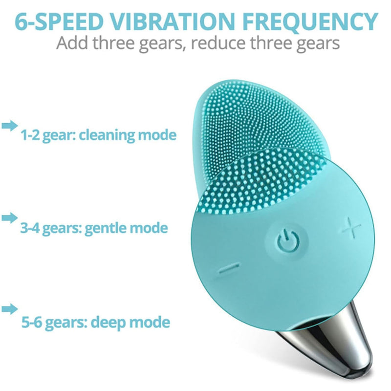 Ultrasonic Face Scrubber – Silicone Cleansing Brush for Deep Clean & Exfoliation