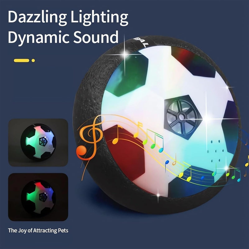 Rechargeable Active Gliding Disc Dog Toy – Interactive Hover Football Ball with Cool Lights & Music