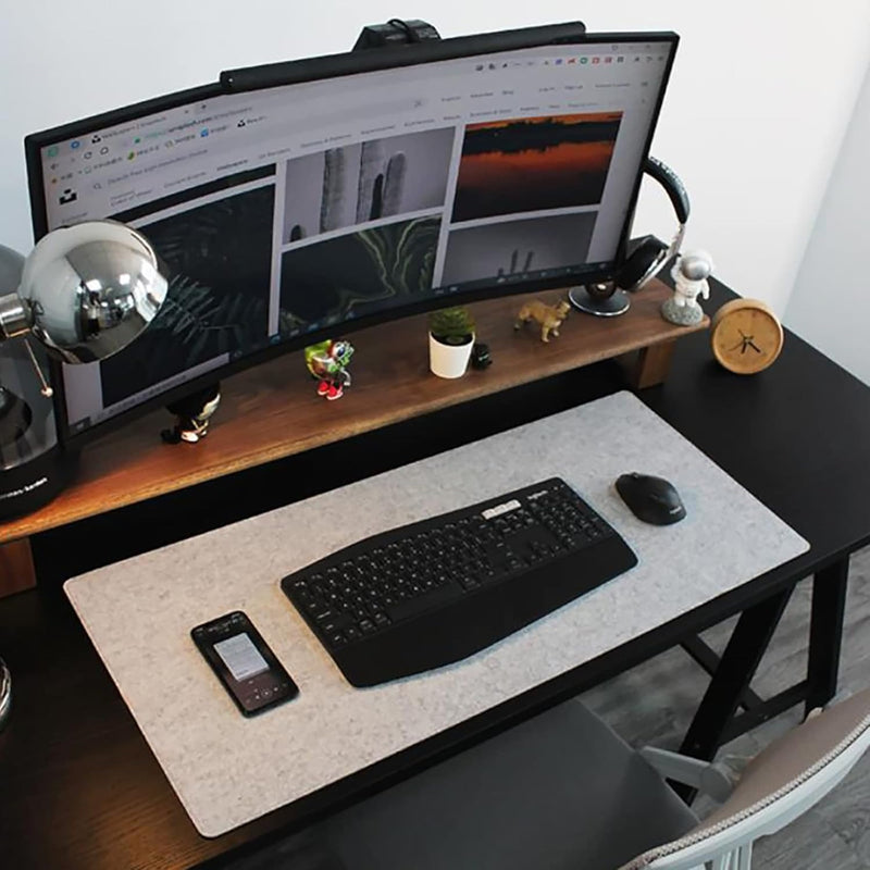 Extra Large Felt Desk Mat – 100x40cm Pad Protector for Office Keyboard & Mouse