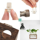 Wall-Mounted Glass Planter – Test Tube Vase with Wooden Stand for Hydroponic Plants