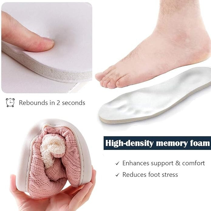 Women's Knitted Boot Slippers – Plush Lined Non-Slip Warm Winter House Shoes