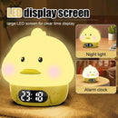 LED Night Light Clock – Rechargeable Silicone Touch Lamp Nursery Light for Babies