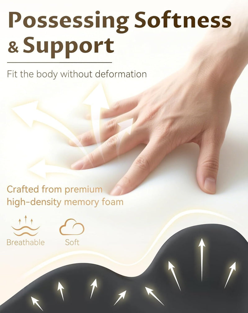 Couple's Intimacy Pillow – Ergonomic Memory Foam Wedge Pleasure Pillow