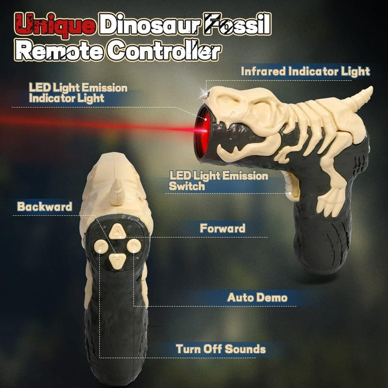 Remote Control Dinosaur Toy – Rechargeable Spinosaurus with Lights & Spray Mist