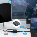 2-Port HDMI Splitter 4K – Dual Monitor Adapter for TVs & Laptops