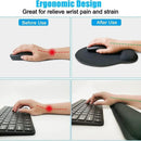 Memory Foam Wrist Rest Set – Keyboard & Mouse Pad Support