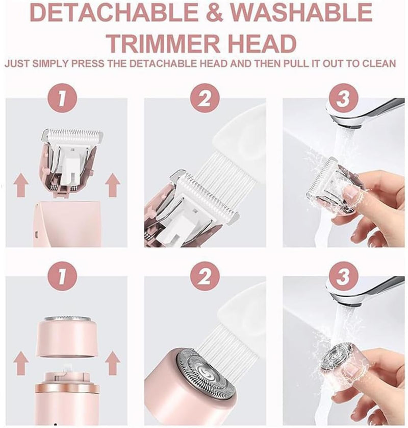 Dual Head Electric Lady Shaver – Waterproof Wet & Dry Hair Remover