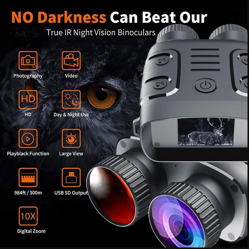 Infrared Night Vision Goggles – 1080P 10X Digital Zoom Binoculars