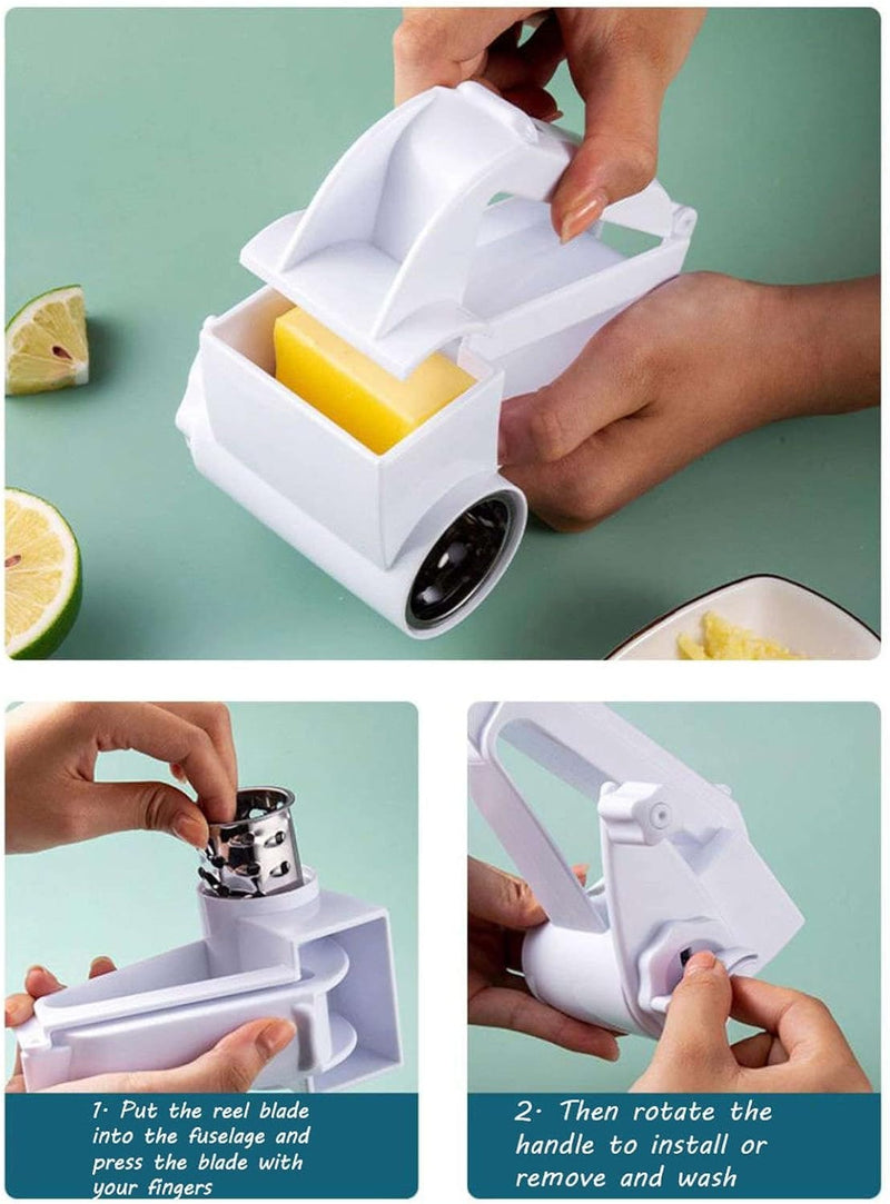 Rotary Cheese Grater – Hand-Crank Shredder for Cheese and Veggies