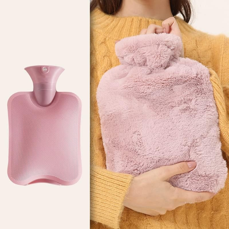 Hot Water Bottle with Soft Cover – 2L Large Capacity Winter Warmer