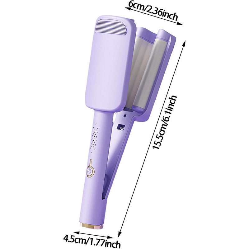 32mm Hair Waver – 3 Barrel Curling Iron with Adjustable Temp & Ceramic Coating