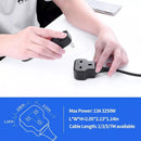 UK 3-Pin Extension Lead Power Cable – 1.8m Male to Female Plug UK Standard