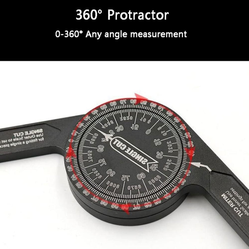 360° Aluminium Miter Saw Protractor – Precision Angle Finder Gauge