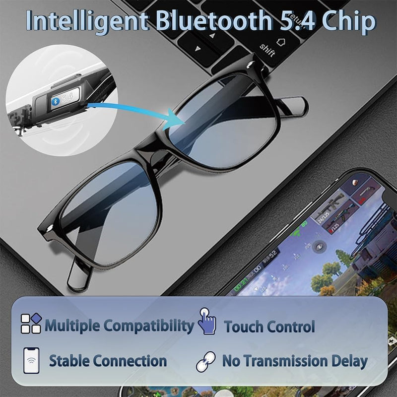 Smart Audio Glasses – Bluetooth Sunglasses with UV and Blue Light Protection