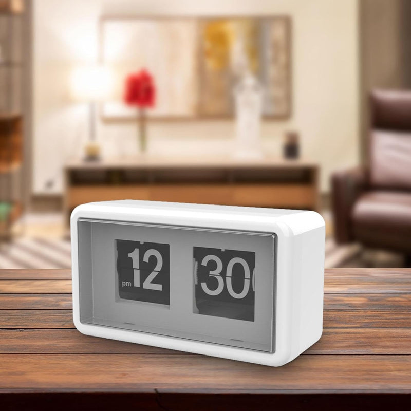 Retro Flip Clock – Silent Large Display Desk & Wall Clock for Home or Office