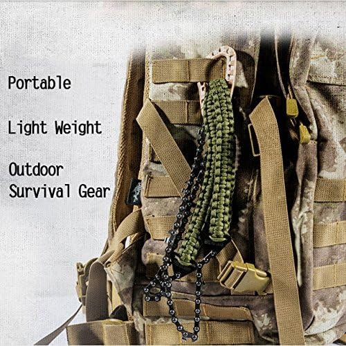 Pocket Chainsaw with Paracord Handle – 24 Inch Survival Hand Saw for Camping & Outdoors