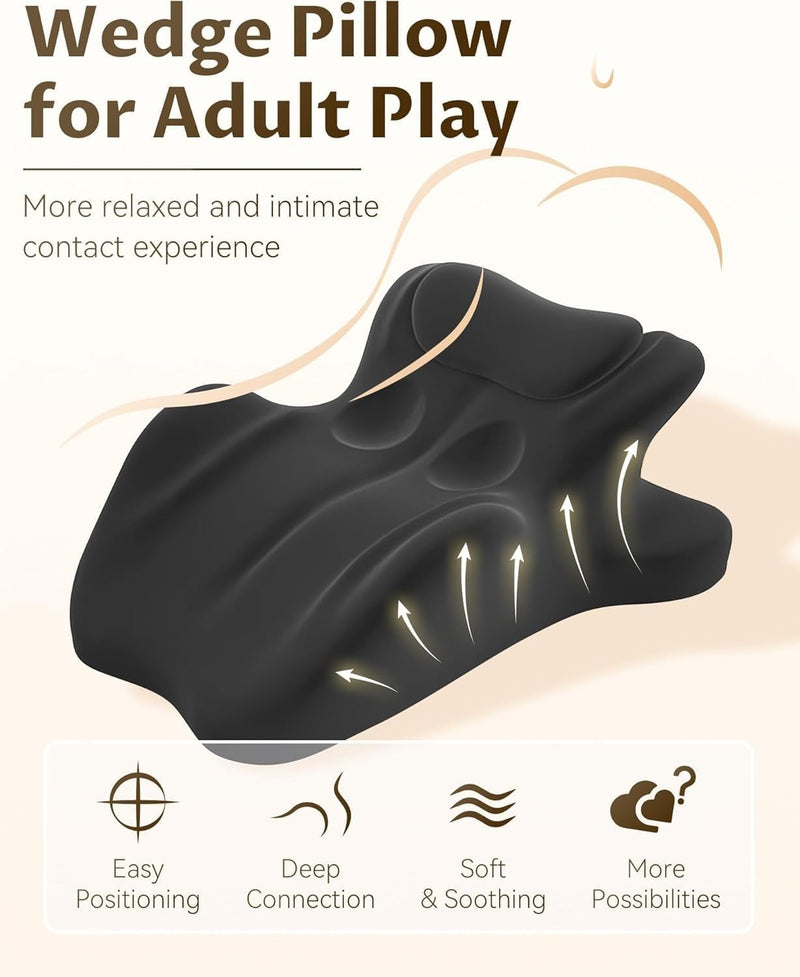 Couple's Intimacy Pillow – Ergonomic Memory Foam Wedge Pleasure Pillow