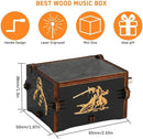 Star Wars Wooden Music Box – Hand-Crank Vintage Laser-Engraved Musical Box