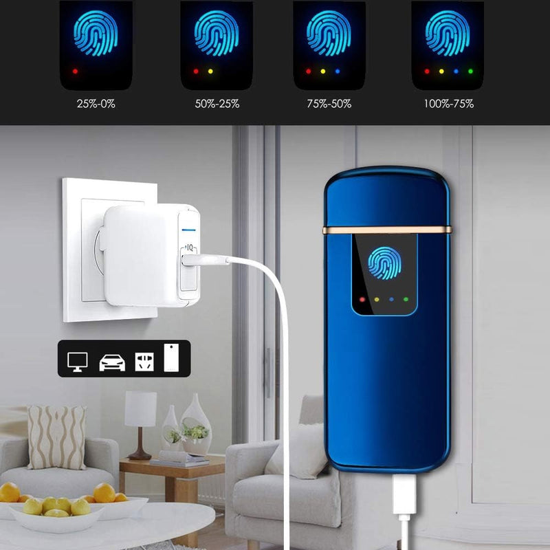 Smart USB Rechargeable Lighter – Touch Ignition & Windproof Design
