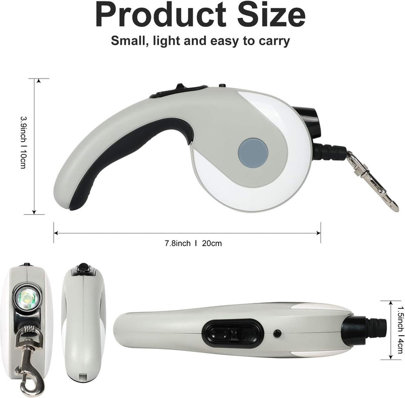 Retractable Dog Leash with LED Light – For Small & Medium Pets
