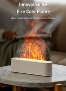 Flame Humidifier & Essential Oil Diffuser – USB 7-Color LED Fireplace Effect for Home & Bedroom
