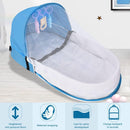 Cozy Baby Travel Cot with Toy – Soft Portable Bed with Mosquito Net