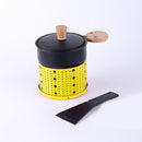 Raclette Table Grill & Cheese Melter – Portable Non-Stick Mini Grill with Wooden Handle