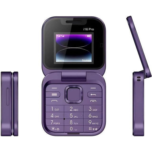 Unlocked Dual SIM Flip Phone – Compact Mobile with Easy-to-Read Display Perfect for Seniors