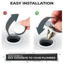 Universal Pop-Up Sink Plug 35–44mm – Copper & Stainless Steel Drain Stopper