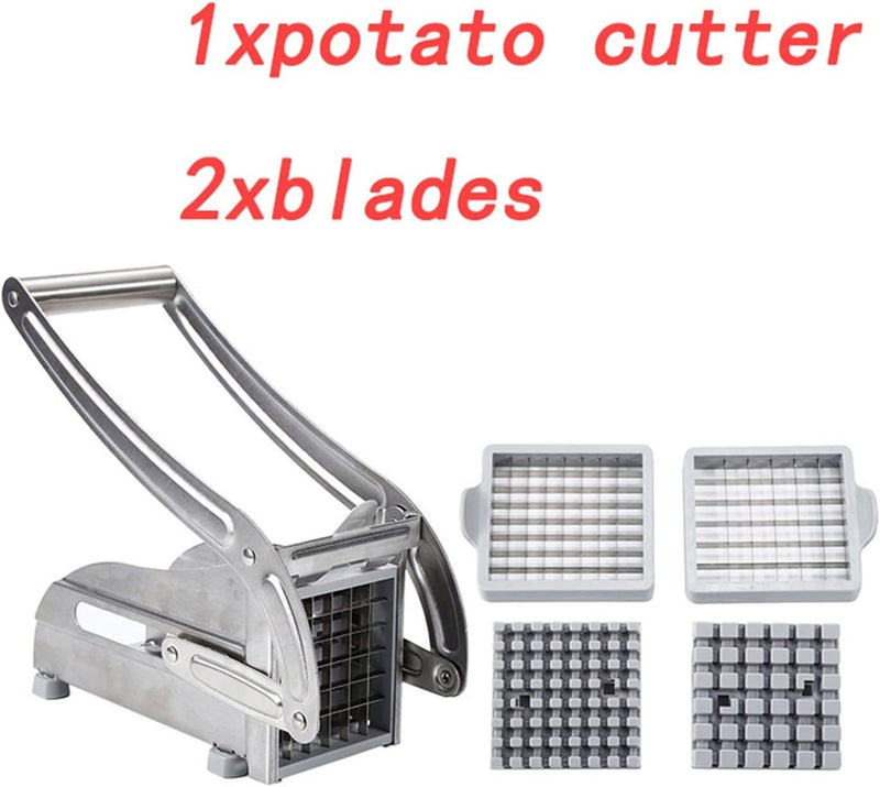 Stainless Steel Manual Potato Cutter – French Fry Slicer & Vegetable Chopper for Kitchen