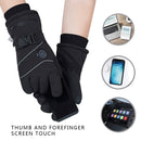 Fleece-Lined Electric Heated Gloves – Adjustable 3 Heat Levels Touchscreen-Friendly Windproof